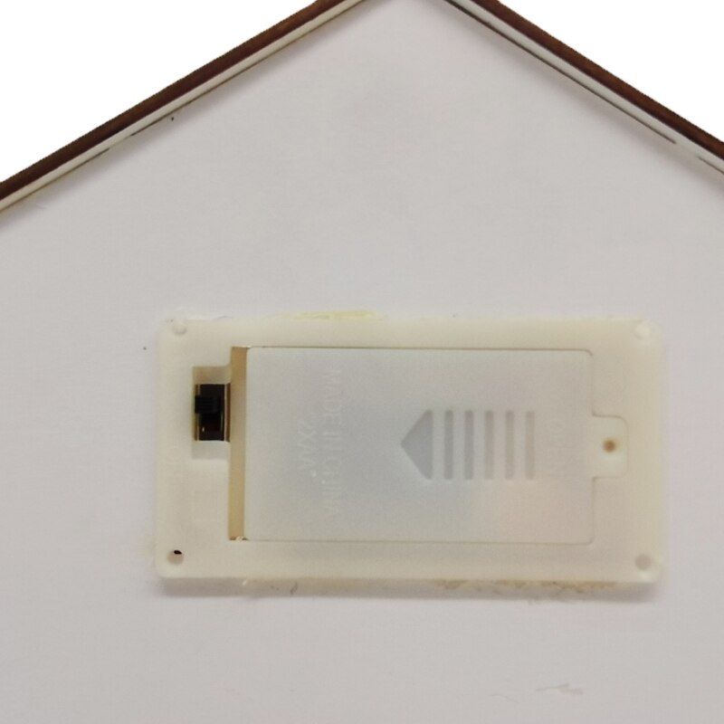 11XA Christmas Wooden House Advent Calendar LED Lighted Snowflake Reindeer Scene Countdown Ornament with Large Drawer Box Xmas