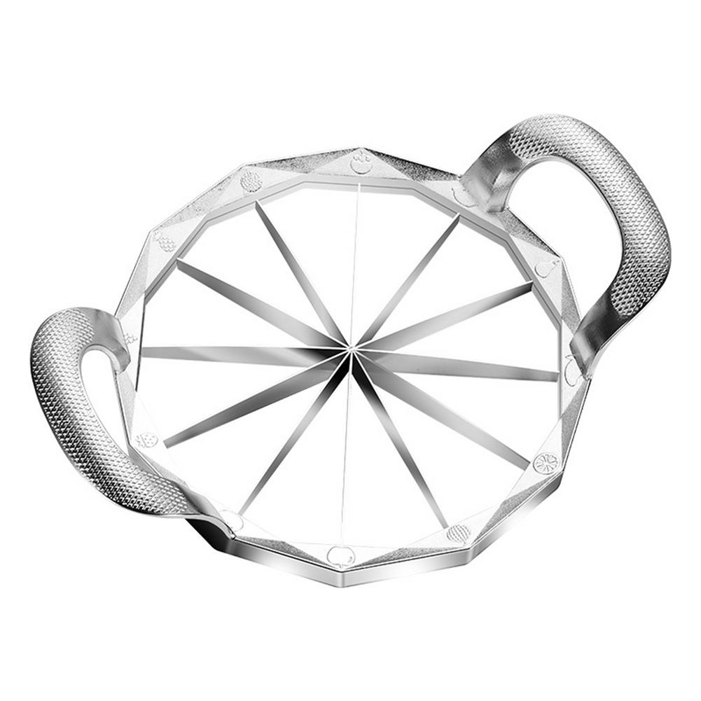 Trancheuse à pastèque avec poignée, coupe-fruits complet en acier inoxydable, ustensiles de cuisine, Gadget pour pastèque Cantaloup et Melon