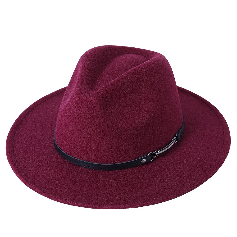 Brzoskwiniowe serce kapelusz Fedora damski łańcuszek duży kapelusz jesienno-zimowy Unisex kościół Panama kapelusz nowy Jazz filcowy kapelusz hurtowo: 011