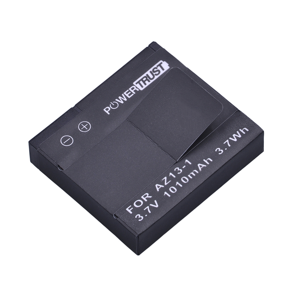 Powertrust 1010 mah  az13-1 az13 oppladbart batteri til xiaomi  yi 1 actionkamera  az13 1 batterier