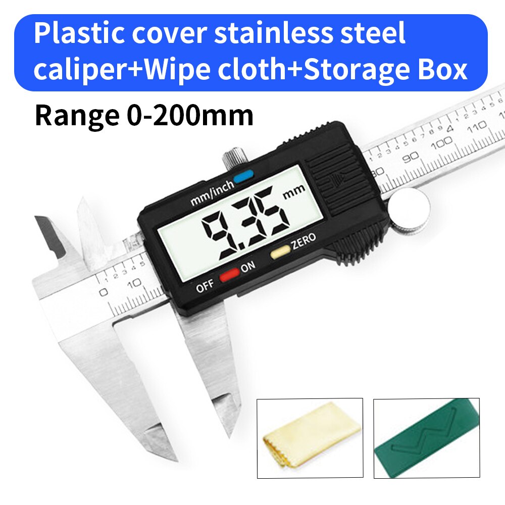 LUXIANZI Plastic Metal Vernier Caliper 0-150mm Micrometer Measuring Tools High-precision Stainless steel LCD Digital Calipers: LXZ919045 YJB