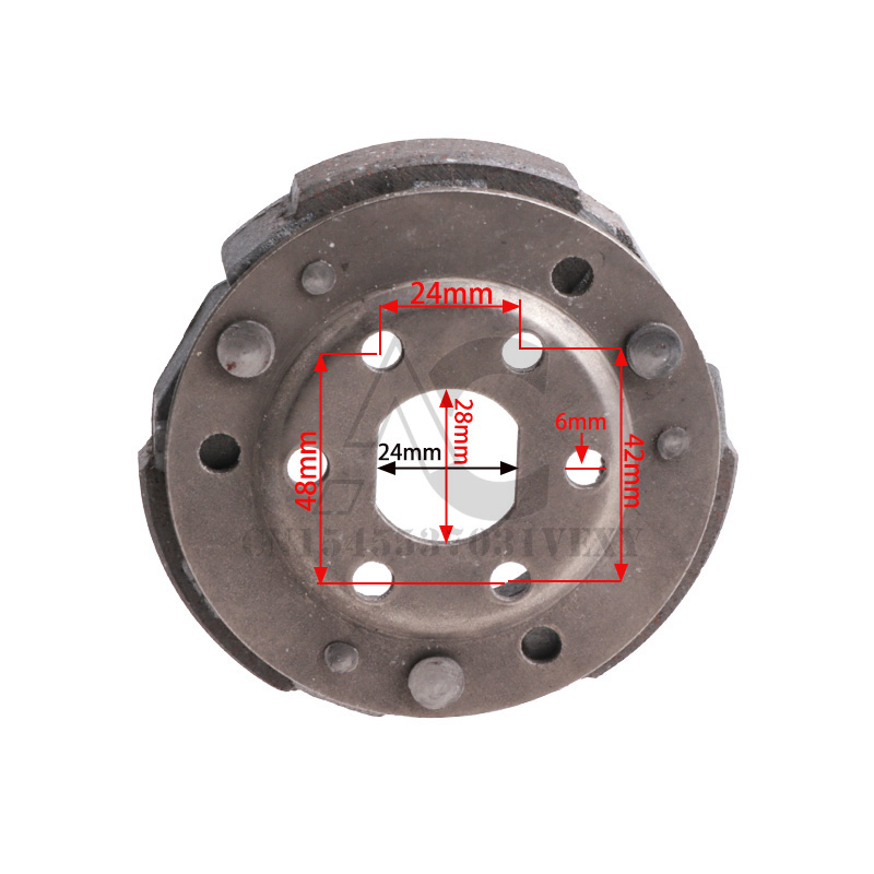 Placa de embrague de zapata de embrague trasero de scooter de gas GY6-50 para motor ciclomotor ATV de 49cc 50cc 139QMB 139QMA