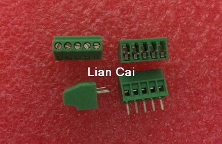 10pcs 5 Poles/5 Pin 2.54mm/0.1" PCB Universal Screw Terminal Block Connector