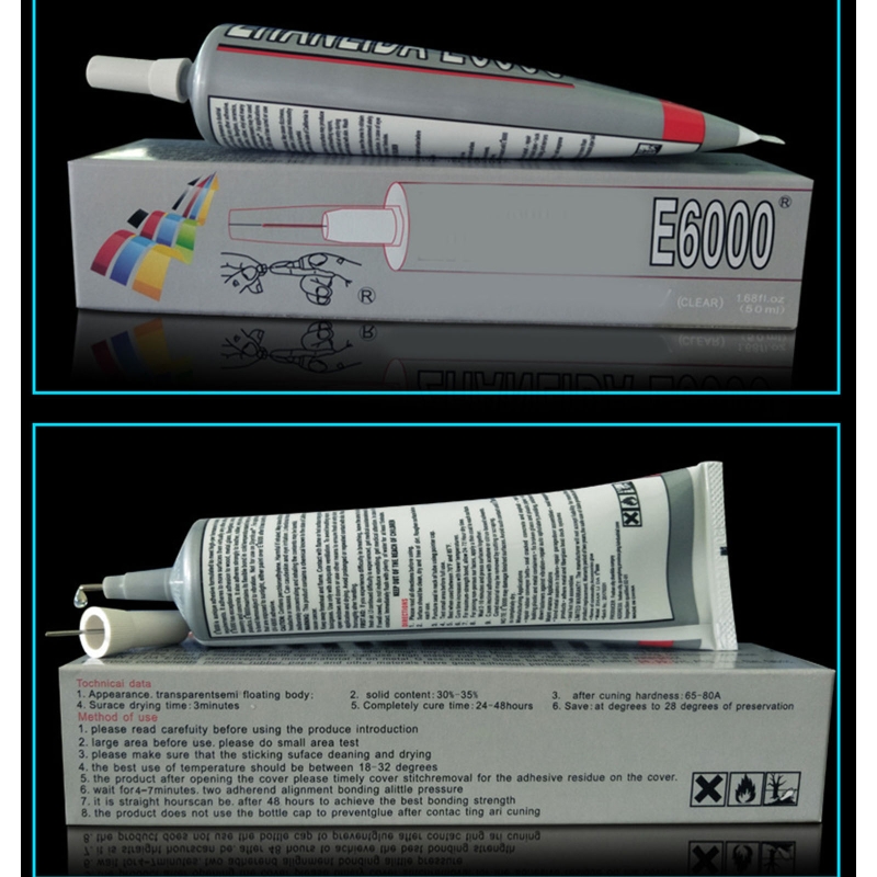 Pegamento adhesivo fuerte E6000, 15/25/50/110ml, para pintura de diamantes de imitación, Metal, tela, cristal, epoxi, herramienta de joyería