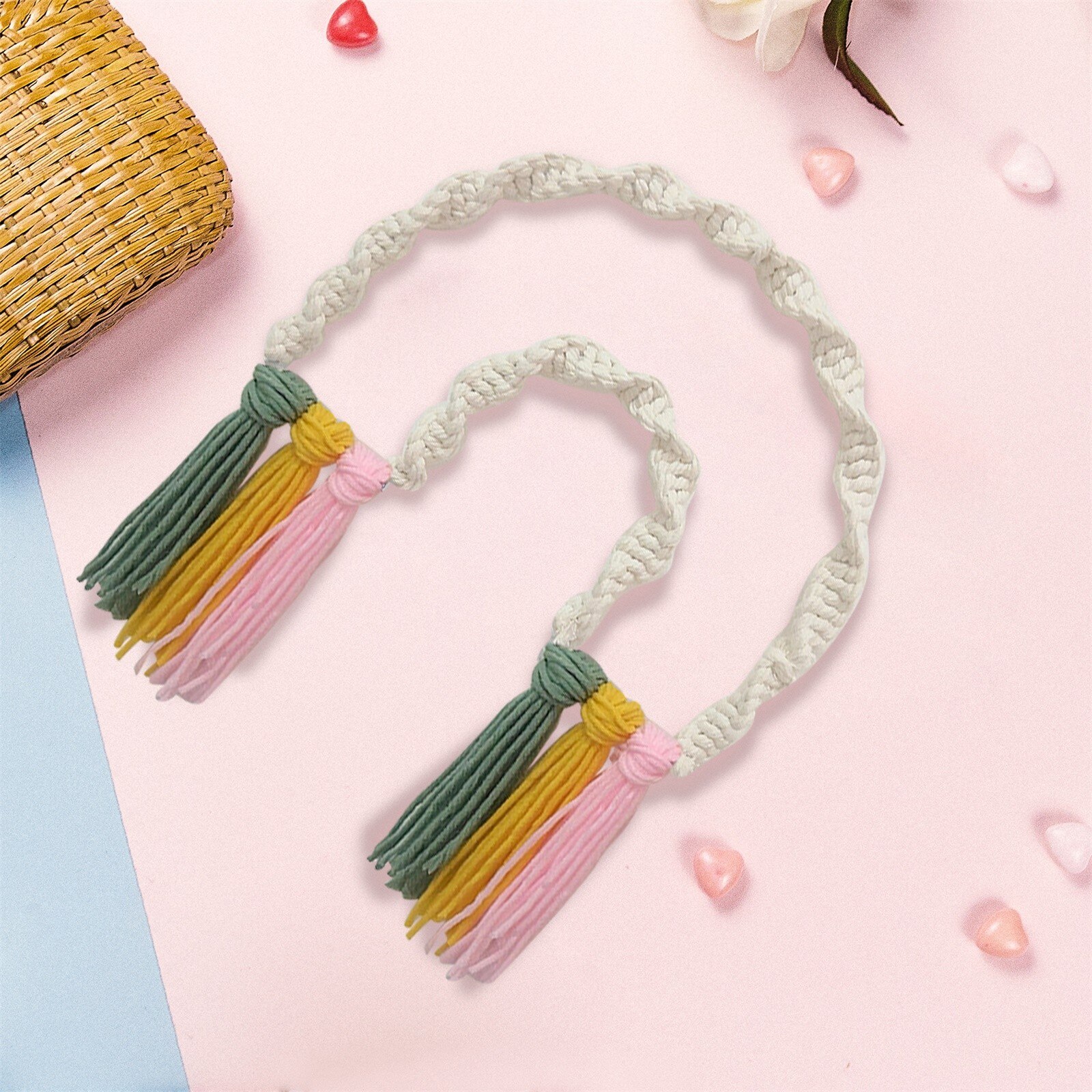 4 # Diy Touw Regenboog Muur Opknoping Decoratie Handgemaakte Geweven Regenboog Decoratie Nordic Ornament Babykamer Accessoires Woonkamer: C