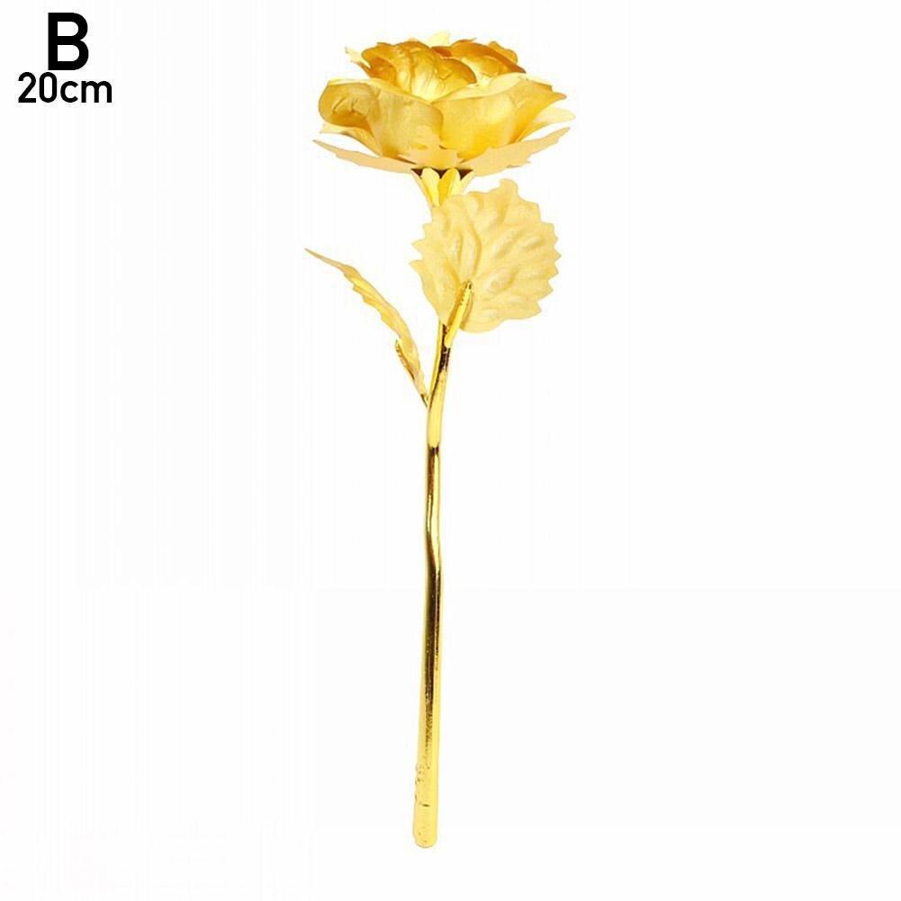 24K Gold Foil Rose Flower with Love Base Valentines Day For Her Artificial Flowers Rose Birthday For Girlfriend/Wife: B