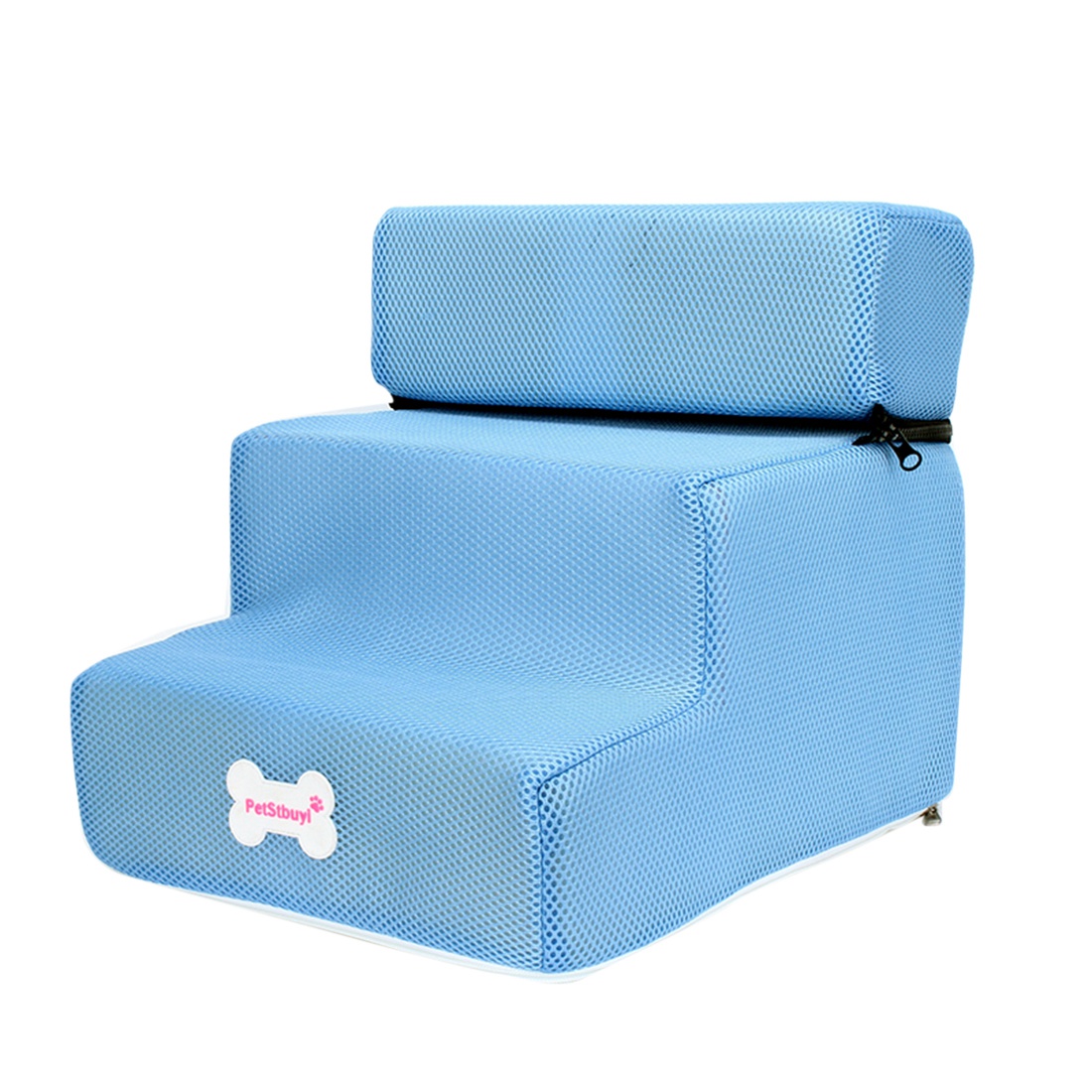 Hond Bed 3 Stappen Hond Trappen Hond Ladder Afneembare Pet Trappen Kat Puppy Ramp Anti-Slip Verwijderbare Honden Bed trappen Dierbenodigdheden: Light blue