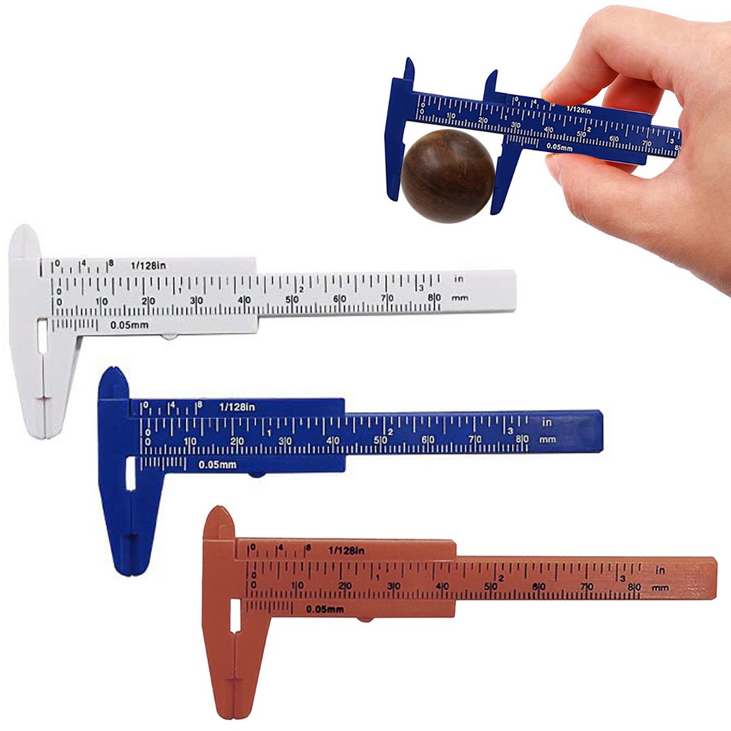 Portable 80 Mm Schuifmaat Diameter Micrometer Schuifmaat Student Diy Modelbouw Mini Tool Liniaal Plastic