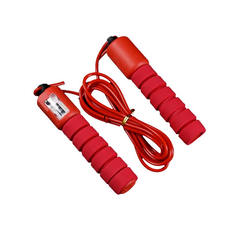 Professionele Volwassen Springtouwen Met Teller Sport Fitness Verstelbare Snelle Snelheid Tellen Sprong Overslaan Rope Skipping Draad Touwen: Rood