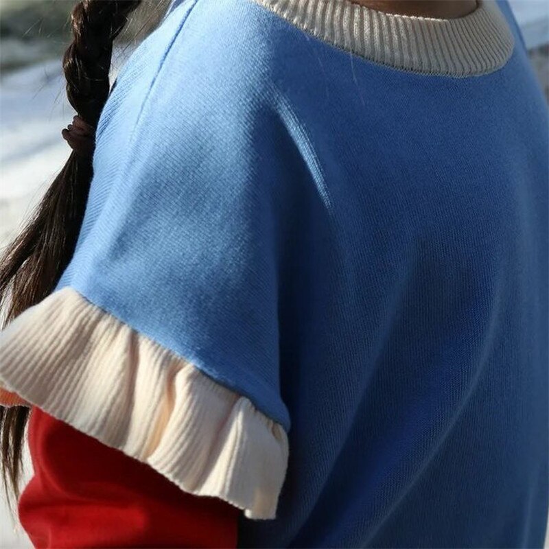 Enkelibb aw børn piger strik trøjer mærketoppe til efterår vinter baby pige bomulds sweater top