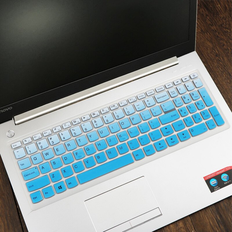 Notebook Keyboard Cover Protector Skin For Lenovo Ideapad 310 15 510 15 110 15 17 Laptop 15'' 15.6 Inch Laptop Accessories: Gradual Blue