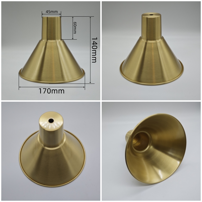 Messing Lampenkap Minimalistische Industriële Stijl Japanse Bureaulamp Vloerlamp Wandlamp Hal Diy Verlichtingsaccessoires: GRIJS