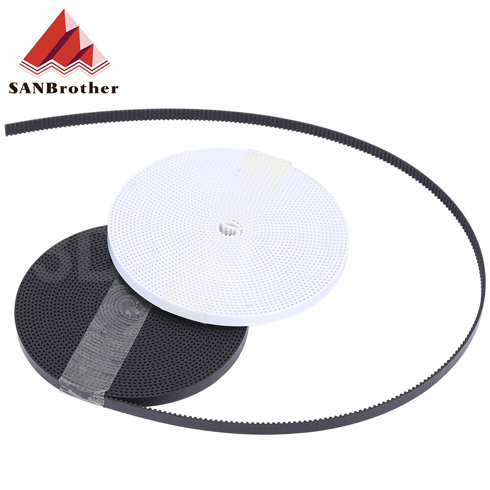 Courroie GT2 PU avec noyau en acier, courroie de distribution GT2 2GT largeur 6mm 10mm 9/15mm pour pièces d'imprimante 3D, ceinture ouverte renforcée Anti-usure