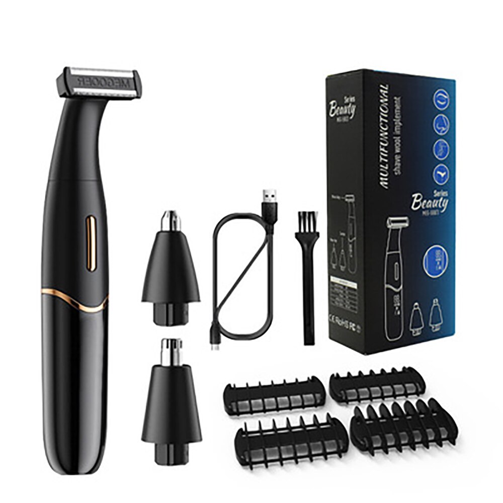 3 In 1 Nose And Ear Trimmer Men Hair Removal Nose Clipper Cut Haircut Lcd Electric Shaver Machine Razor Epilator Brow Trimming: black