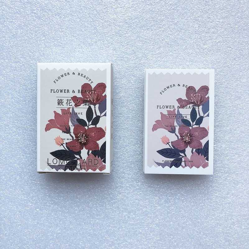 28 ark/set blommor växter serie lomo kort mini papper vykort/gratulationskort/födelsedagskort