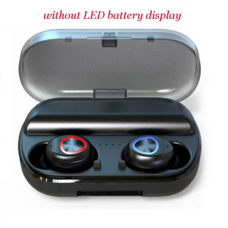 1 Pair Bluetooth 5.0 Headset Wireless Earphones Mini Earbuds Cordless Headset Headphones Handsfree For iphone Android: without led