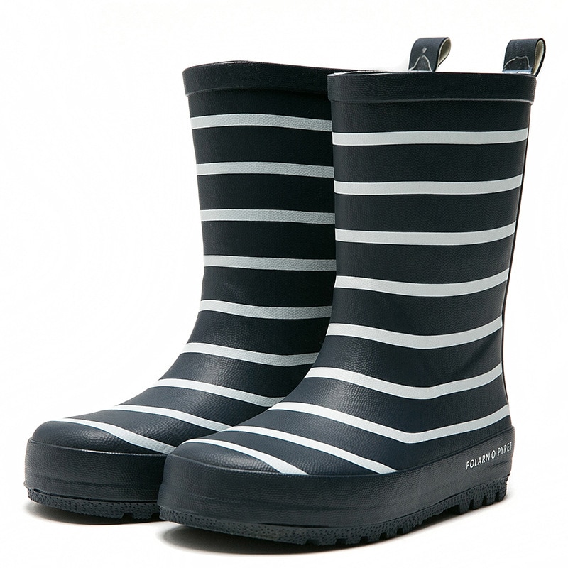 Kinderen jongens meisjes regenlaarzen zachte rubberen strepen waterdicht antislip halfhoge baby middenbuis laarzen