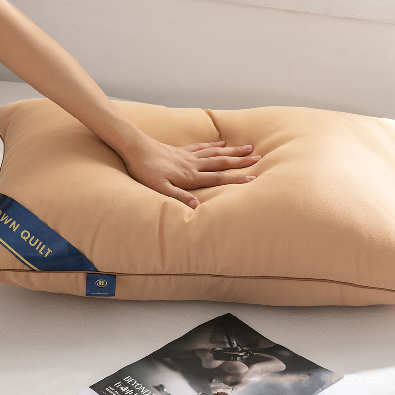 Sleeping Pillows for bedroom double top bed stuffed Hotel Five-star viscoelastic soft orthopedic pillow 48*74 extension Cushion: 48*74 / Dark Khaki