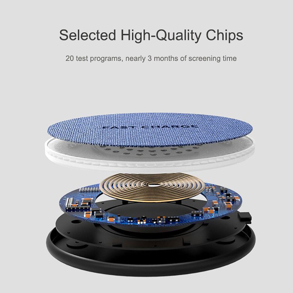 Universal 15W Quick Wireless Charging Pad Wireless Fast Charger For iPhone Huawei Samsung