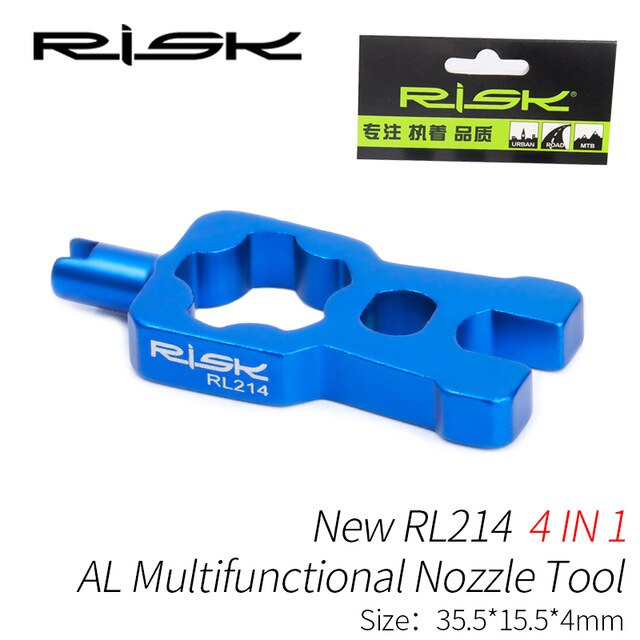 Llave de válvula Schrader para bicicleta, herramienta de desmontaje de núcleo de válvula Presta, multifunción, 1 unidad: RL214