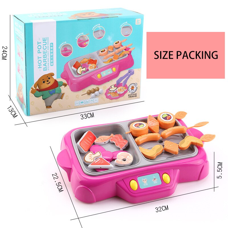 Kinderen Pot Barbecue Speelgoed Kleine Huishoudelijke Apparaten Speelgoed Simulatie Spray Mini Keuken Speelhuis Educatief Speelgoed
