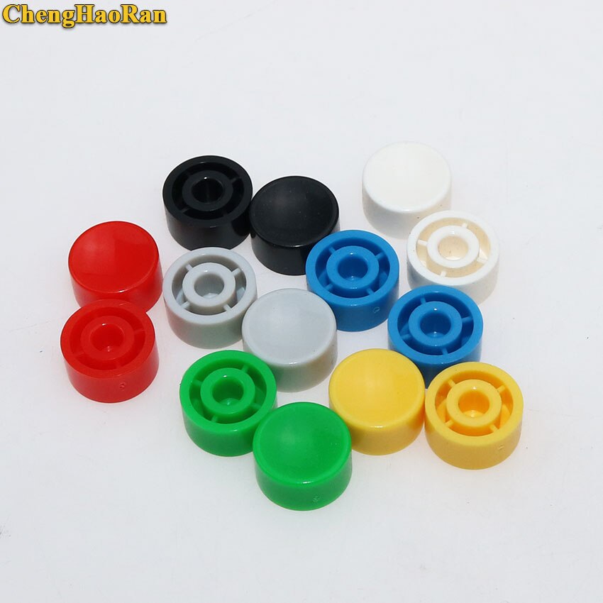 200PCS A17 Inner 3.2MM Plastic Tactile Switch Button Caps Push Key Caps Multicolor Concave 5.3*10mm for 6 * 6 Round Tact Switch: Orange