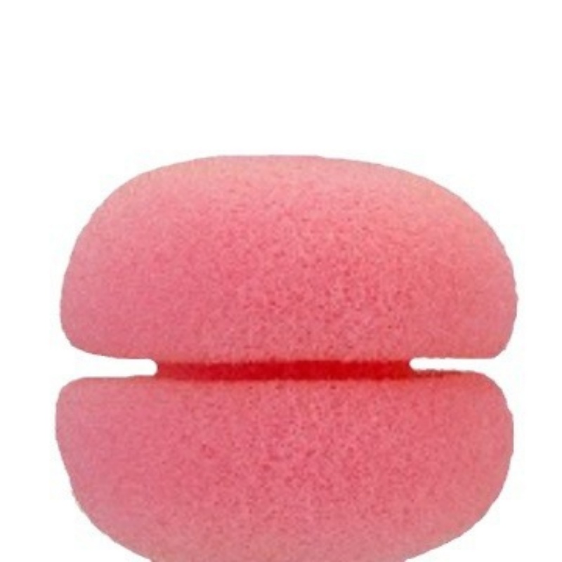 Rulos de pelo de espuma de fresa para mujer, herramienta de rizador de esponja sin calor, peinado diario, rizador esponjoso, rulos de pelo manuales, 1/6/12 Uds.: Rosa