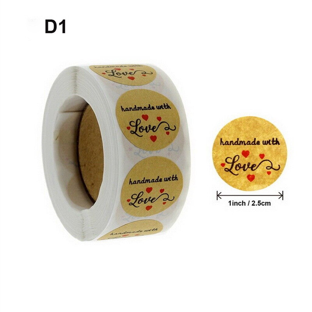 Handmade Thank you Stickers Wedding Flower Baking Handmade Adhesive Labels: D