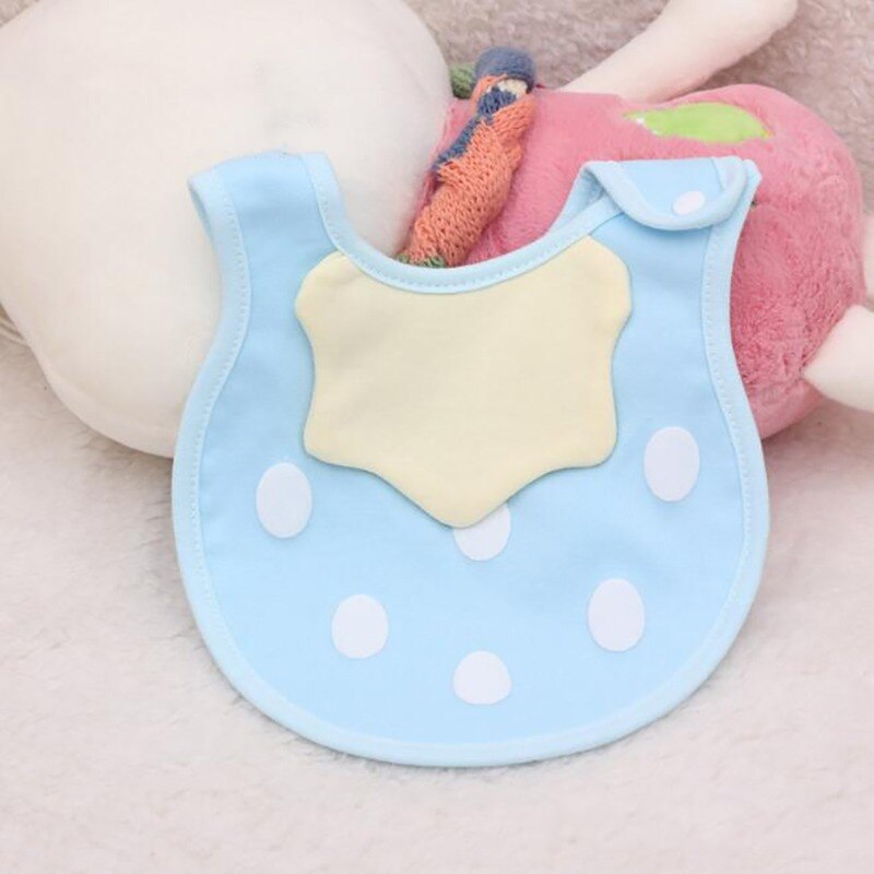 1pcs Lovely Baby Bibs Cotton Waterproof Lunch Feeding Bibs Baby Cartoon Feeding Cloth Children Baby Eatting Accessories