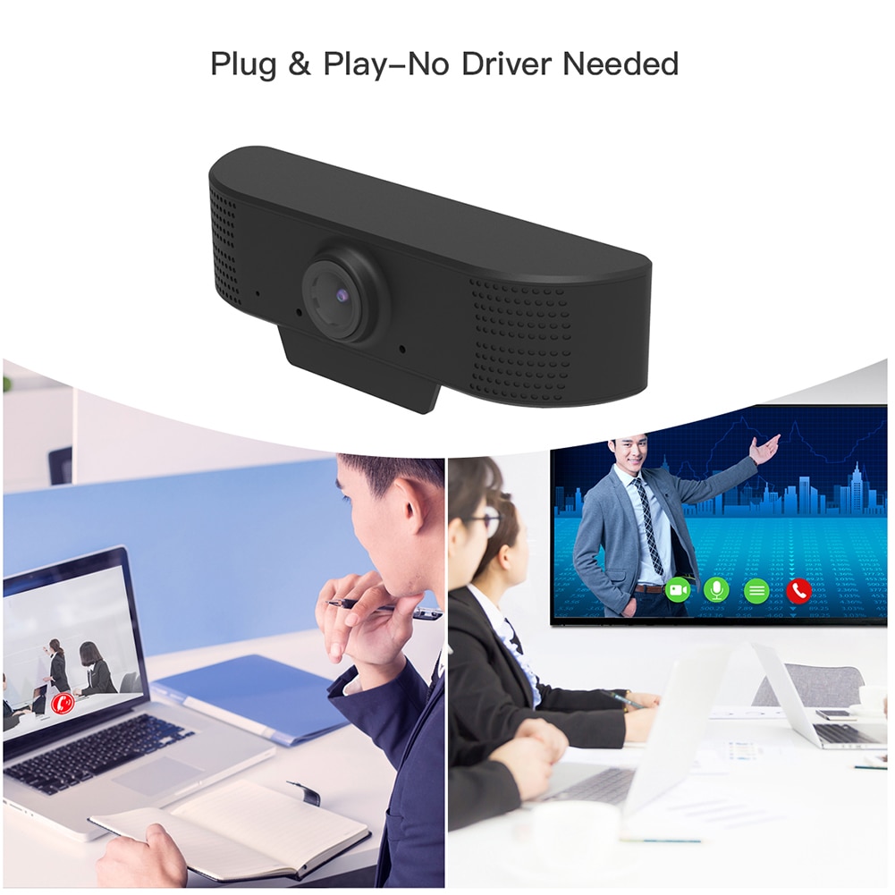 Computer HD 1080P Webcam USB 2.0 Video Webcam Camera Built-in Microphone Webcam for Remote Office Live Broadcast Online Courses