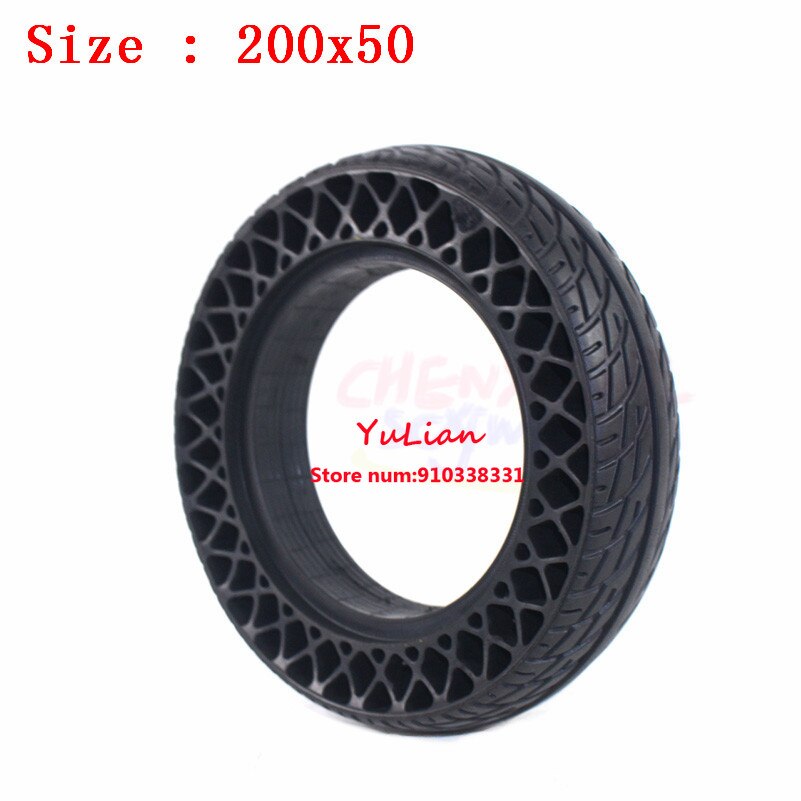 200x50 Tire Solid Tubeless Tiyre for Electric Scooter Balance Car 8-inch Explosion-proof Hollow Tire High Elasticity.