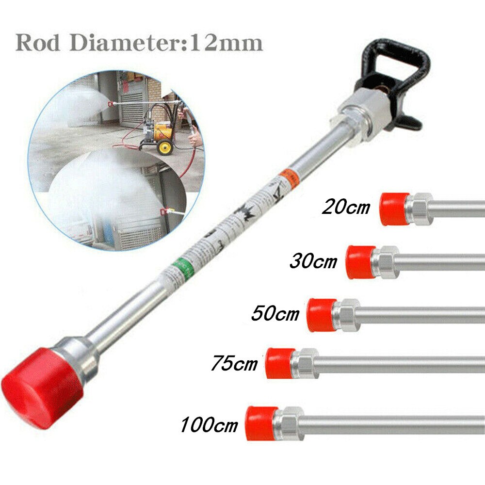 US Airless Paint Sprayer Spray Gun Base Tip Extension Pole Rod 20 30 50 75cm 100cm Fluid Atomizing Non-Friable Nozzle Bar