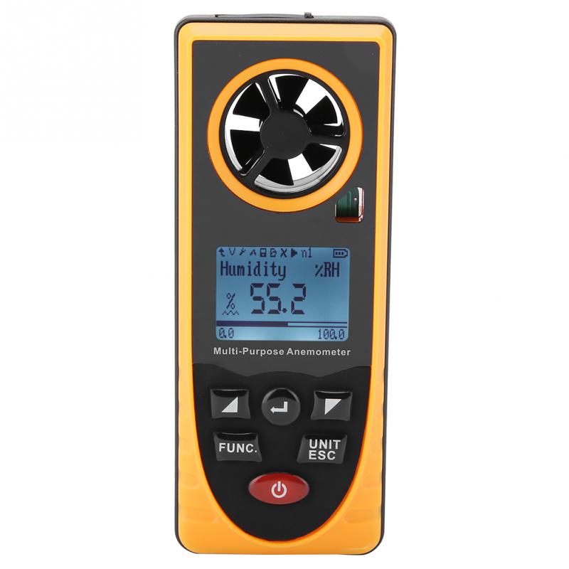 GM8910 Multifunctionele Lcd-scherm Digitale Anemometer Air Wind Schaal Meter Wind Meetinstrument Digitale Anemometer