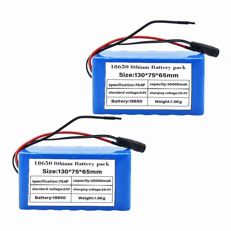 29.4V 30Ah high power 7S4P 18650 Lithium Battery pack with BMS 29.4V Electric bicycle electric car+29.4V2A charger