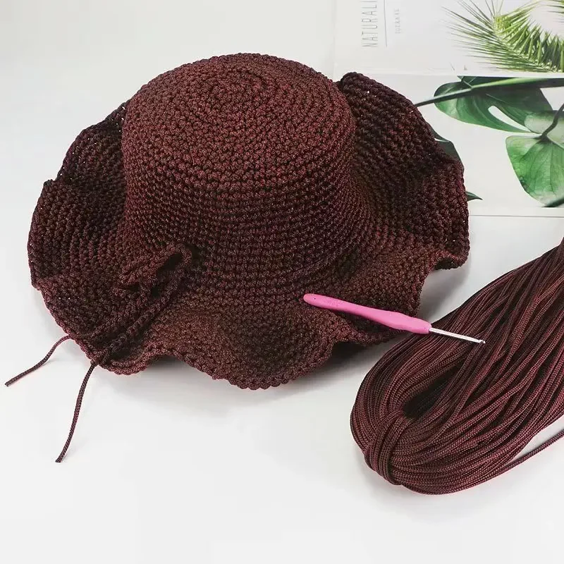 200 mt/los 3mm Farbe Nylon Schnur Faden Häkeln Hohl Linie Makramee DIY Hand-gewebte Armbinde Geflochtene Handwerk/schuhe