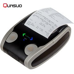 Bluetooth 58mm Wireless Receipt Printer Work In Low Temperature Environment: Gray / US Plug