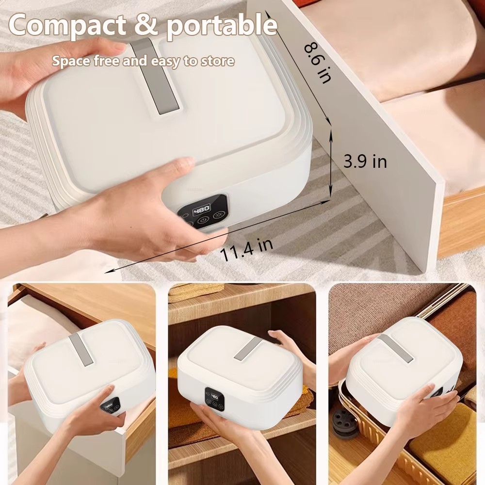 Mini secadora portátil, secadora eléctrica plegable, armario doméstico de secado rápido con temporizador inteligente y bolsa de secado, accesorios de invierno