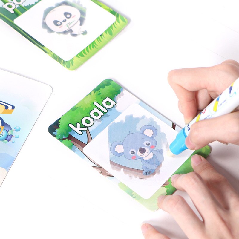 14Pc Kinderen Graffiti Water Schilderen Kaart Vroege Onderwijs Verlichting Puzzel Herbruikbare Kleuterschool Educationaltoys