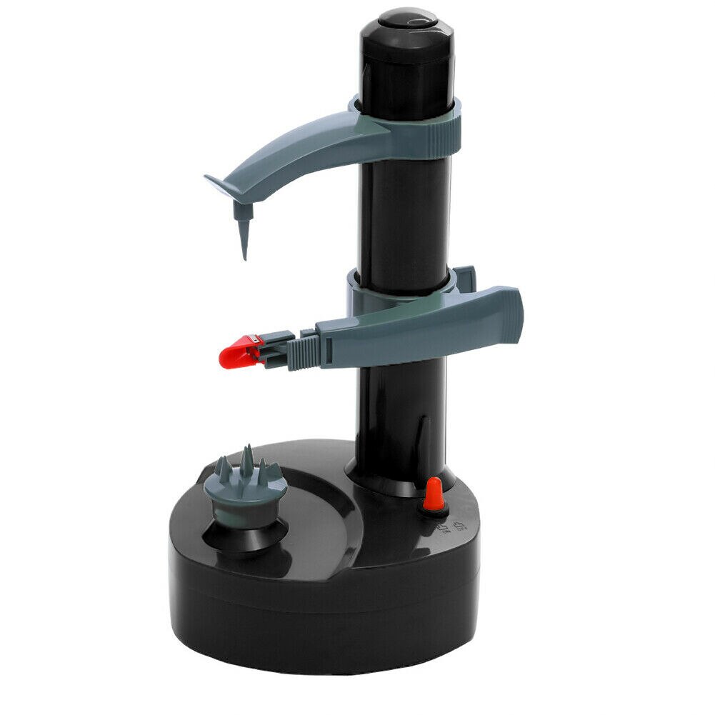 Electric Automatic Peelers Fruit Vegetable Potato Skin Peeler Cutter Kitchen Utensil Multifunctional Zesters Peelers: black EU Plug