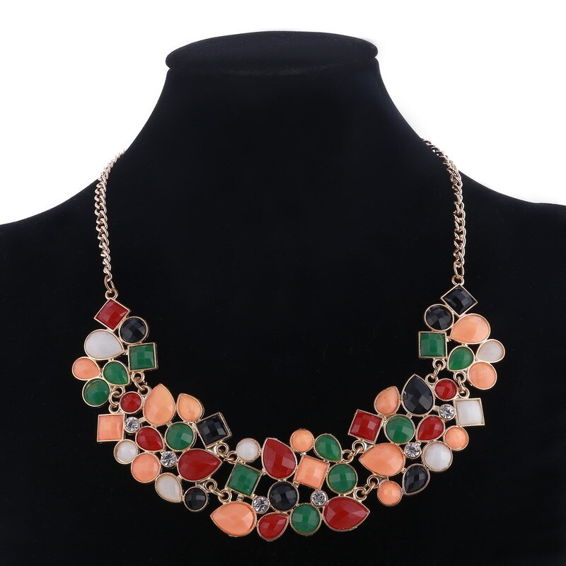 Moda biżuteria kobiety luksusowy kołnierzyk z kryształu górskiego kolorowy kryształ kolia kwiatowa Choker kreatywne naszyjniki wisiorki kobiety biżuteria: XL901
