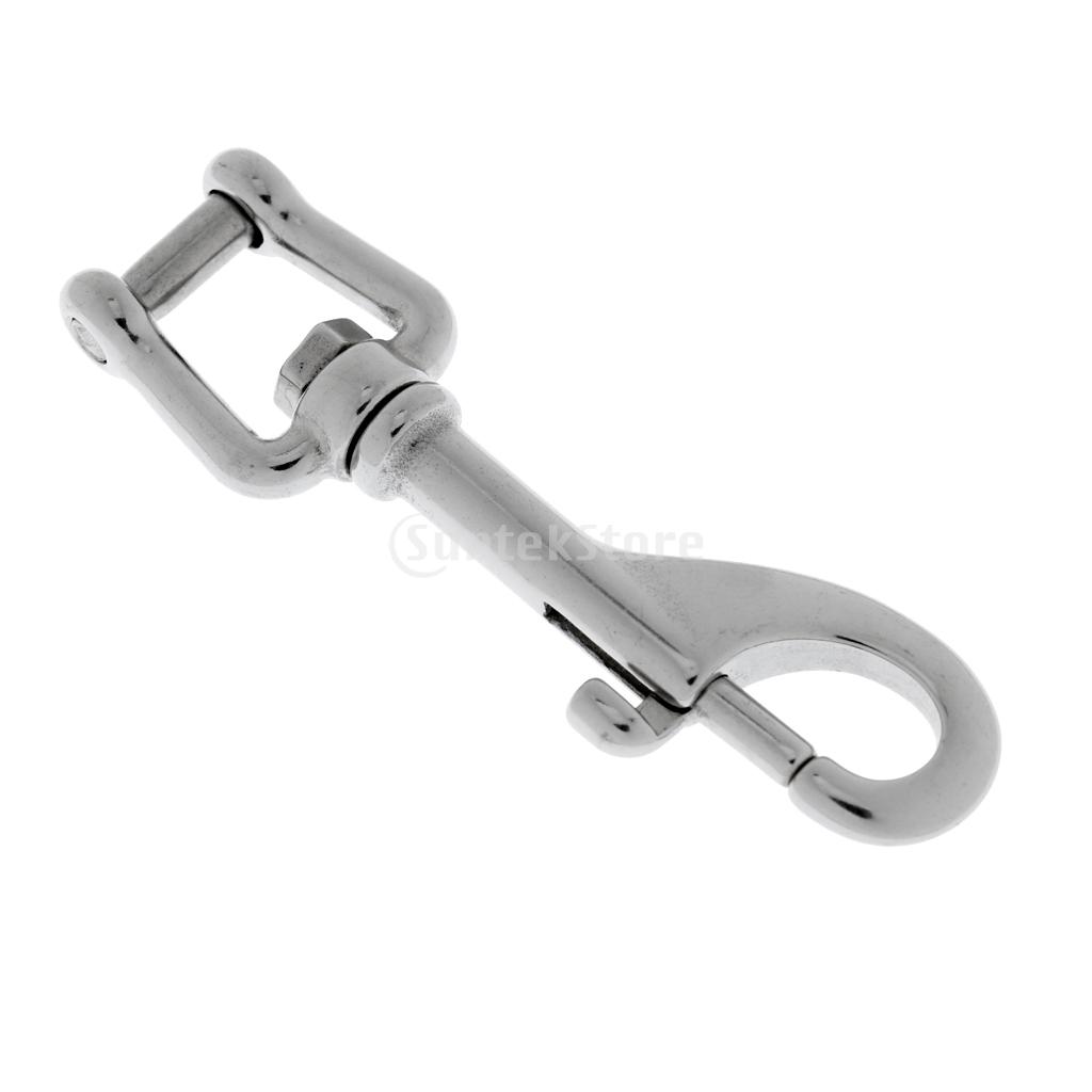 9.9cm/ 3.9 " heavy duty marine grade 316 rustfrit stål drejelig sjækle bolt karabinhage - dykning scuba clip multifunktionel