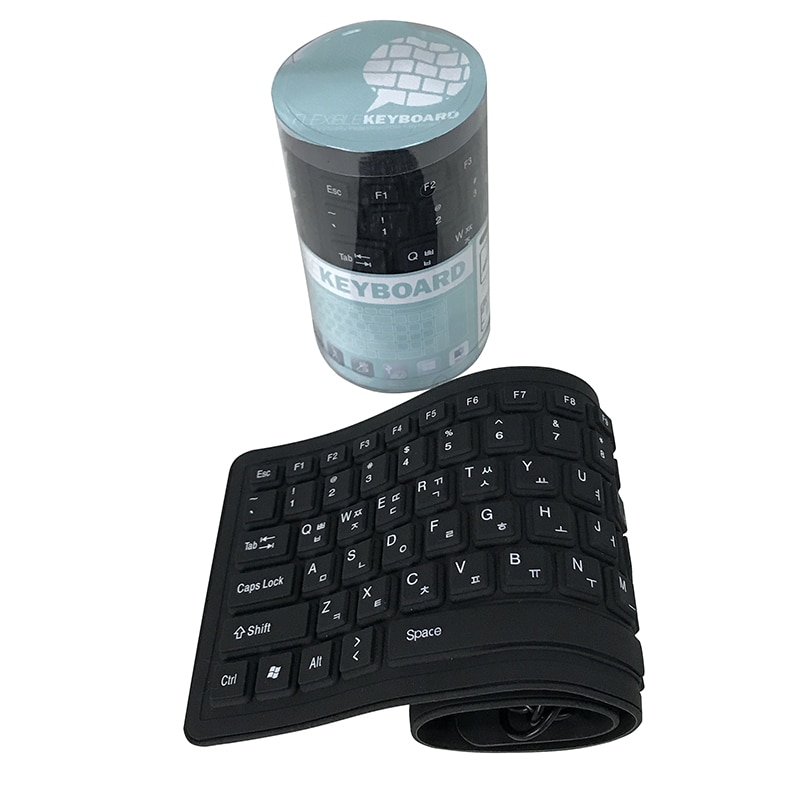 Russian/French/Korean/Arabic Soft Silicon Keyboard 104 Keys Foldable Waterproof Wired Keyboard Flexible for PC Desktop Laptop