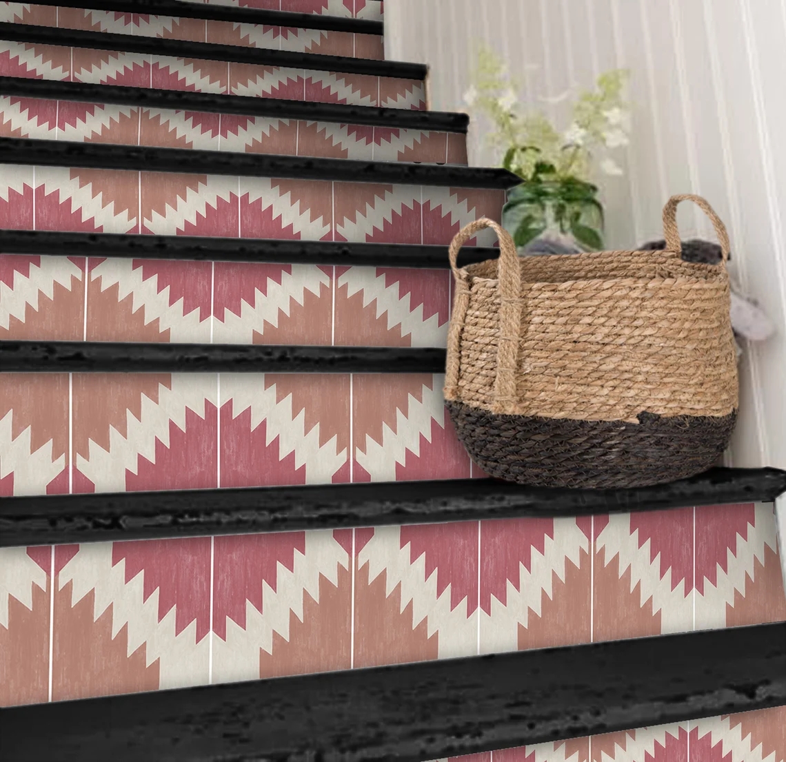 Vinyl Stair Stickers Mural for Stairs Decoration PVC Removable Self Adhesive 3D Sticker Decals 19x120cmx6pcs