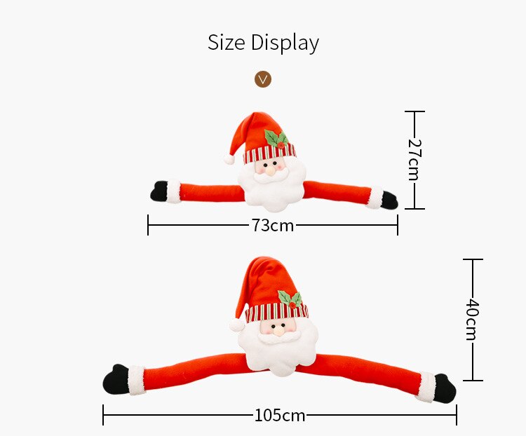 Juletræ topper sød top hat vinter fest træ dekorationer gammel mand snemand elg ornament julepynt