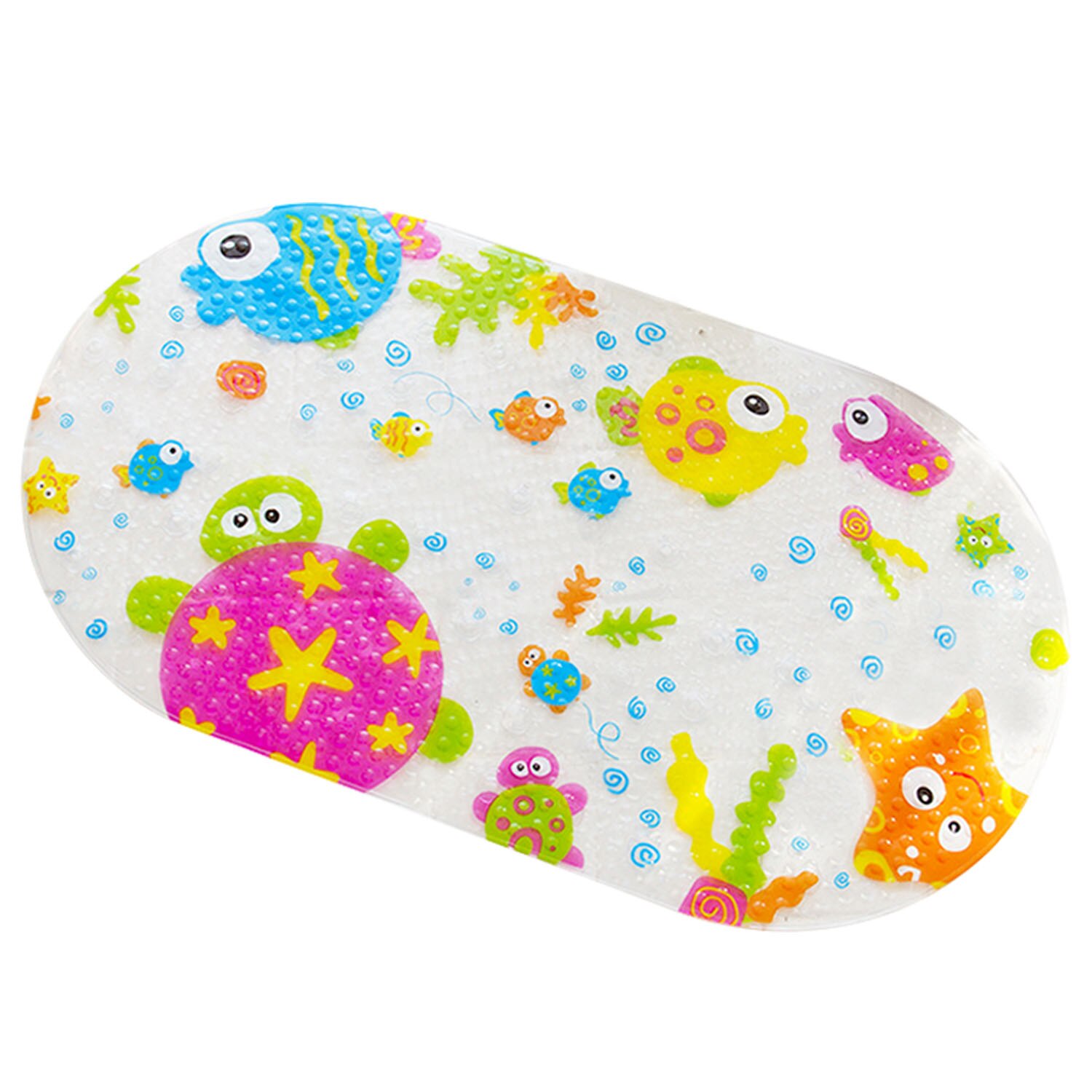 Cute Cartoon Silicone Anti-Skid Baby Bath Mat with Suction Cups Toddler Shower Cushion Bathtub Sponge Pad Bath Seat Kid Bath Car: Turtle