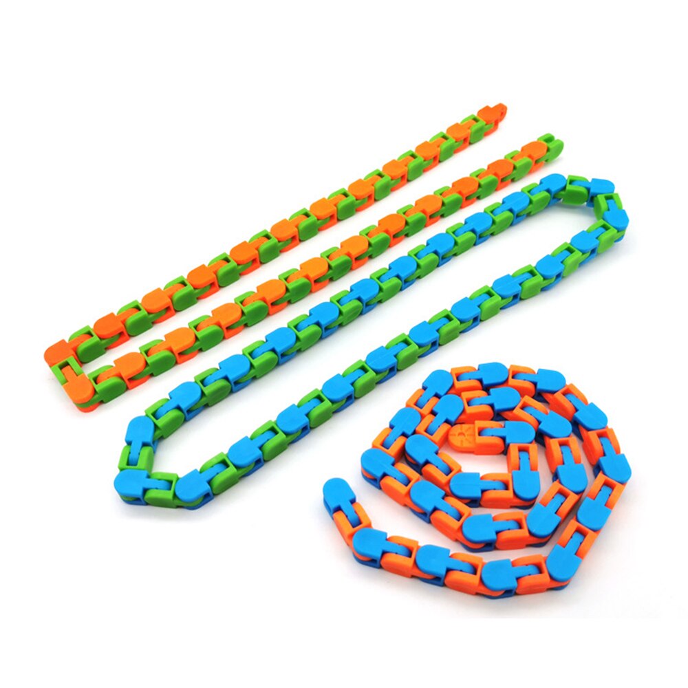Bicycle Chain Track Stress Relief Toy Colorful Puzzle Sensory Fidget Toys Stress Relief Rotate and Shape Finger: 3-piece set