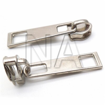 10 Uds. 5 # tirador de cremallera Aleación de Zinc Metal deslizadores sin bloqueo accesorios de ropa para reparación de cremallera para coser: FKPlating2