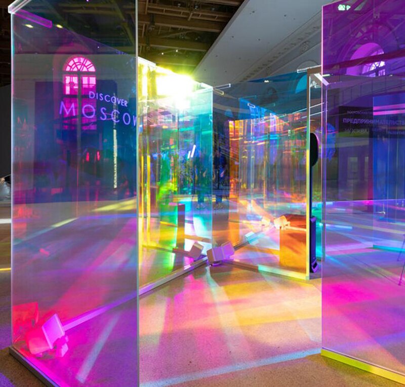 50cm Breite Regenbogen Fenster Film Reflektierende Dekorative Farbwechsel Schillernden Glas Farbton Regenbogen Wirkung Aufkleber UV Schutz