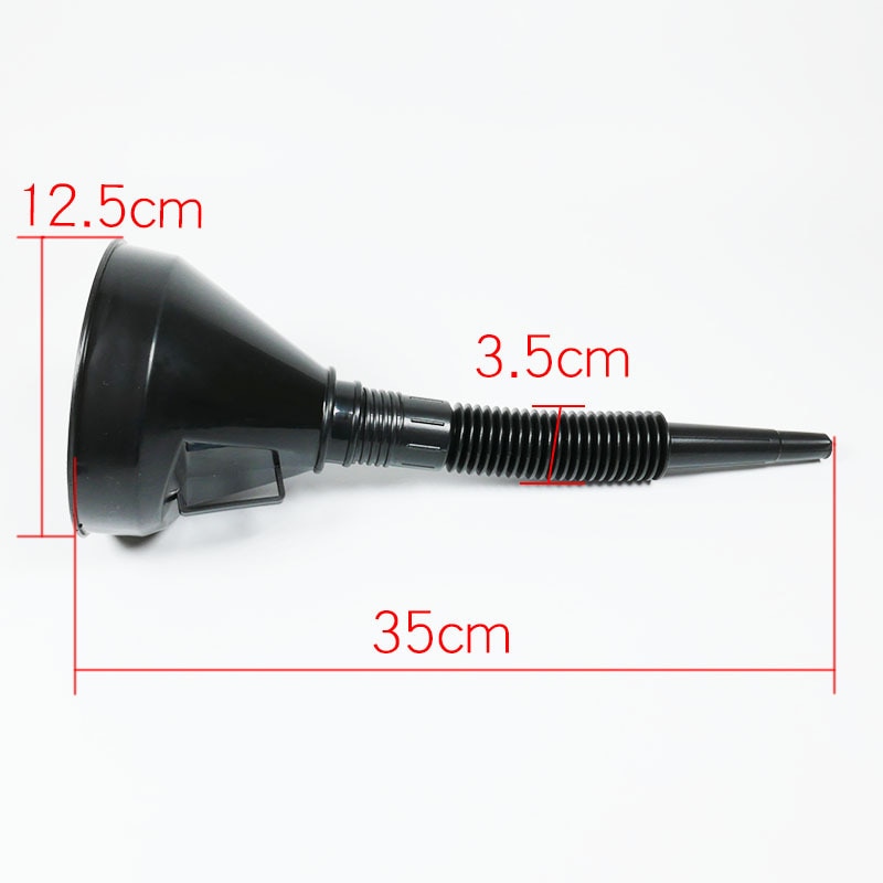 2 in 1 Plastic Funnel Spout Car Motorcycle Oil Water Fuel Gasoline Diesel Filling Funnel with Soft Pipe for Truck Vehicle