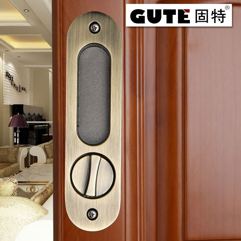 GUTE Generic 160mm Bathroom shift locks Wood sliding door Dedicated Hook lock Balcony Sliding Door Lock For 35-45MM thickness